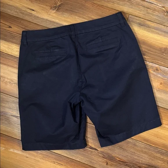 J.Crew Navy Chino Shorts Women’s Size 6 Classic Flat Front Tailored Fit - Picture 3 of 4